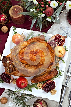 Christmas Pomegranate Glazed Roasted Turkey