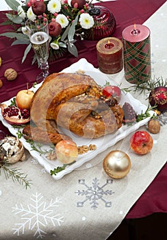 Christmas Pomegranate Glazed Roasted Turkey