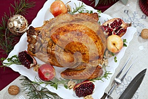 Christmas Pomegranate Glazed Roasted Turkey