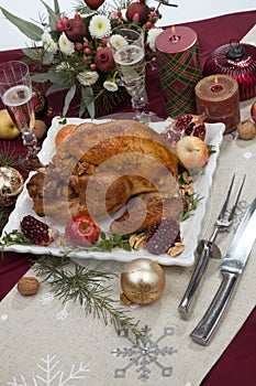 Christmas Pomegranate Glazed Roasted Turkey