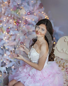 Christmas Portrait in pink