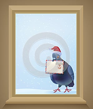 Christmas Post Pigeon