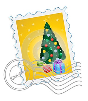 Christmas postage stamp