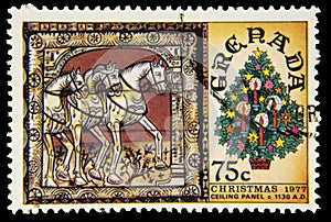 Christmas postage stamp
