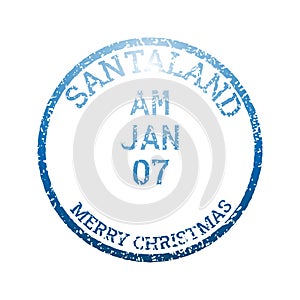 Christmas postal stamp of cancellation of envelopes - 7 Jan, vector