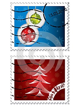 Christmas postal stamps