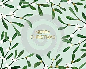 Christmas postcard gouache template