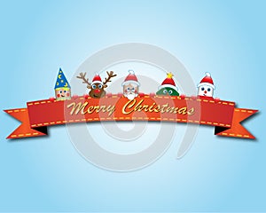 Christmas poster background with all christmas celebrities