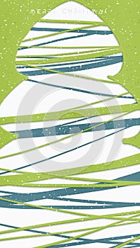 Christmas poster pattern-colored stereo Christmas tree series