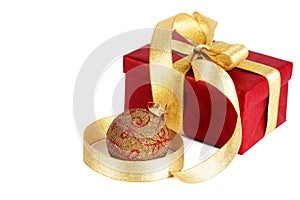 Christmas present with ball