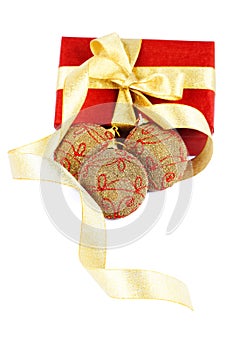 Christmas present with ball