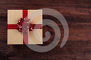 Christmas present with a bow