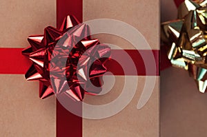 Christmas present with a bow