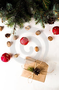 Christmas present in rustic style