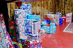 Christmas Presents along wall