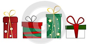 Christmas presents, gifting boxes and present holidays gifts. Birthday gifts