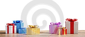 Christmas presents isolated on white background 3d-illustration