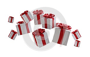 Christmas presents pile of christmas gifts 3d-illustration