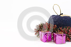 Christmas presents and tinsel