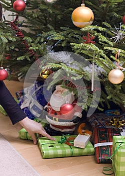 Christmas presents under tree