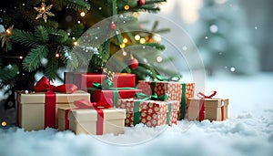 Christmas presents under the tree