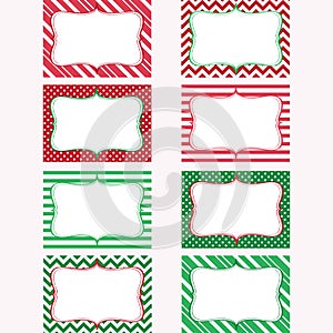 Christmas Printable Labels Set. Tags, Photo Frame photo