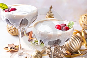 Christmas pudding sweet alcohol cocktail