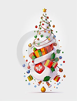 christmas realistic highly details clean christmas tree