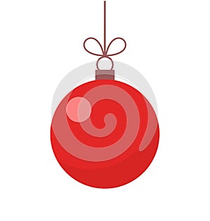 Christmas red ball ornament