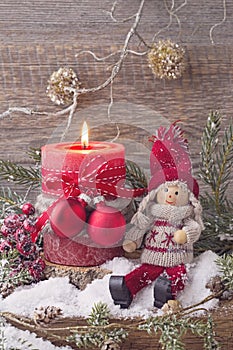 Christmas red candle