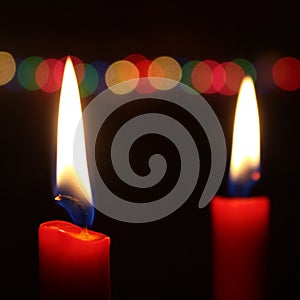 Christmas red candles