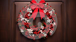 christmas red holiday wreath