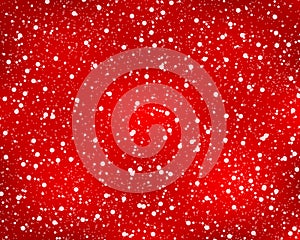 Christmas red shiny background with snowflakes and stars