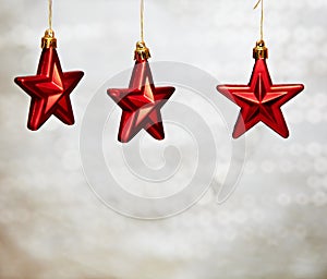 Christmas red stars