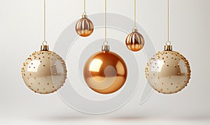 christmas red and white balls, golden balls. lights, christmas ornaments, balls, christmas ornaments, white background