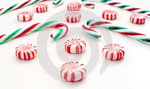 Christmas red white swirl candies