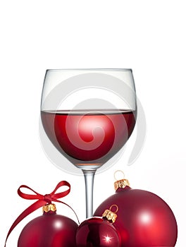 Christmas Red Wine Glass