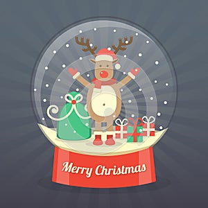 Christmas reindeer background