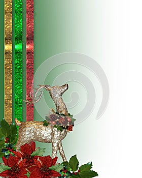 Christmas reindeer border