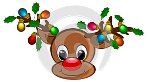 Christmas reindeer illustrations Background