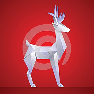 Christmas reindeer paper origami