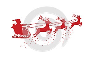 Santa Claus with reindeer photo