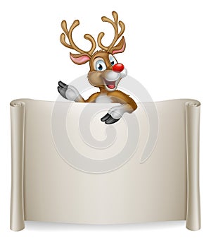 Christmas Reindeer Scroll Background