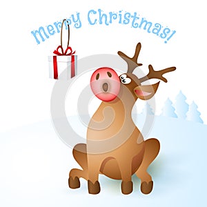 Christmas reindeer vector illustration photo
