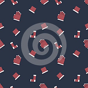 Christmas repeat pattern created with sharp corner Christmas objects, seamless pattern