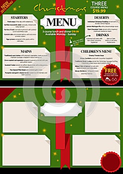 Christmas Restaurant Menu Design