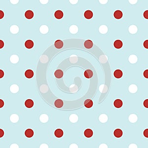 Christmas retro background with Polka Dots in red photo