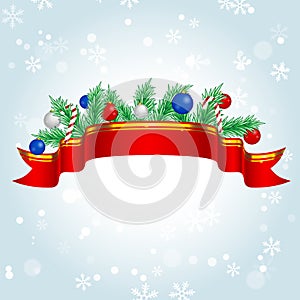 Christmas ribbon background