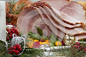 Christmas Roasted Ham and Smoked Turkey
