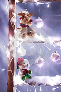 Christmas rudolf and bear